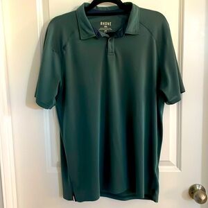 Rhone Polo Men’s Athletic Polo green Blue Large